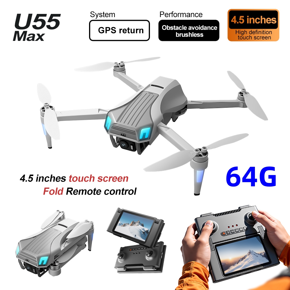 Drone Gimbal 2 Axis - NCZOBOE U55 Optical Flow GPS Drone