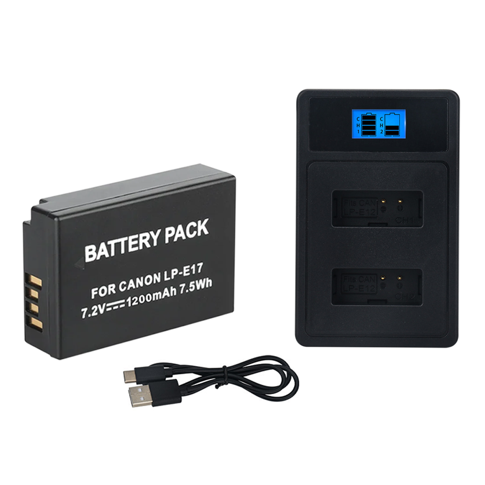 LED Dual Charger 1200mah LP-E1 - Canon Camera Eos R8 recension och pris